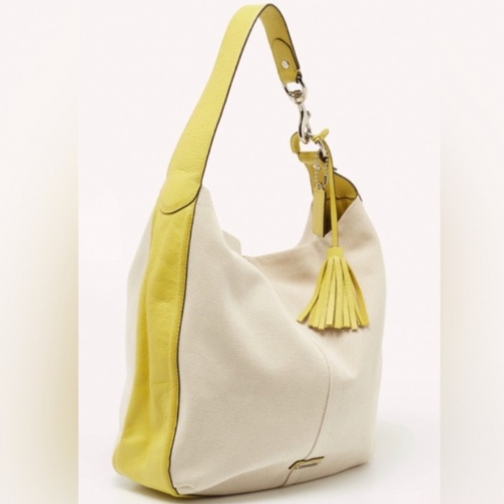 Coach Yellow and Cream Hobo Bag